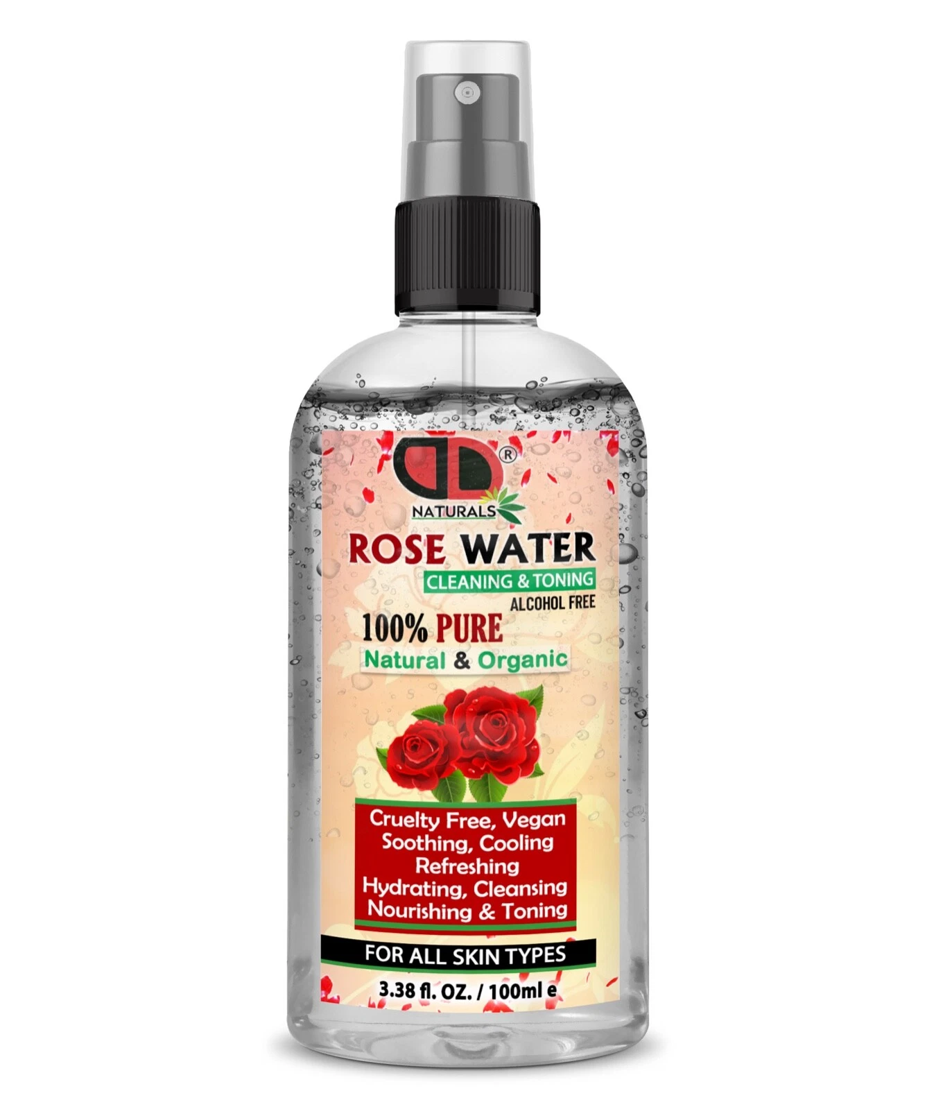 100% Pure Natural Organic Rose Water Toner Cleanser, Moisturiser For Fresh Face, view 10