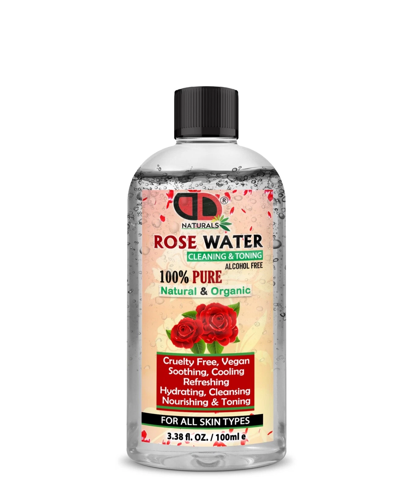 100% Pure Natural Organic Rose Water Toner Cleanser, Moisturiser For Fresh Face, view 9