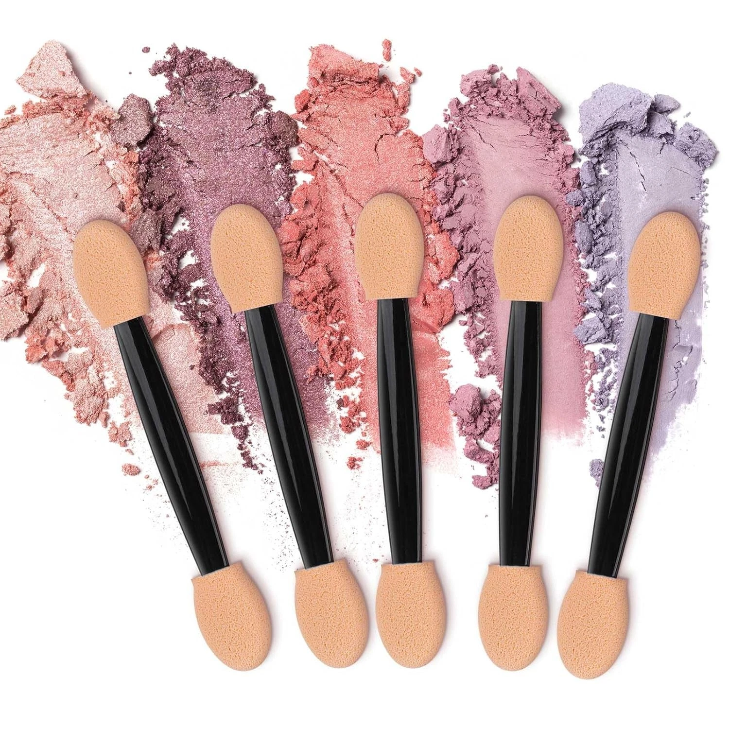 30Pcs Disposable Eyeshadow Brush, Double Ended Sponge Eye Shadow Applicator