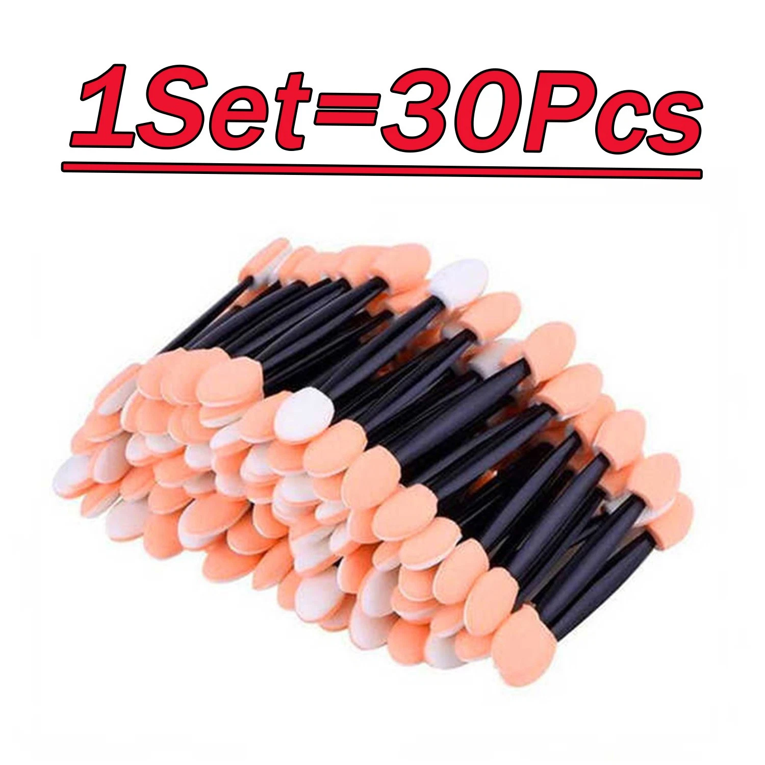 30Pcs Disposable Eyeshadow Brush, Double Ended Sponge Eye Shadow Applicator, view 12