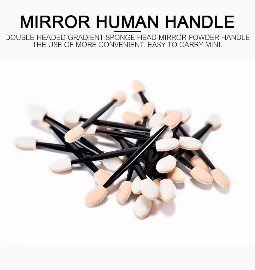 30Pcs Disposable Eyeshadow Brush, Double Ended Sponge Eye Shadow Applicator, view 8
