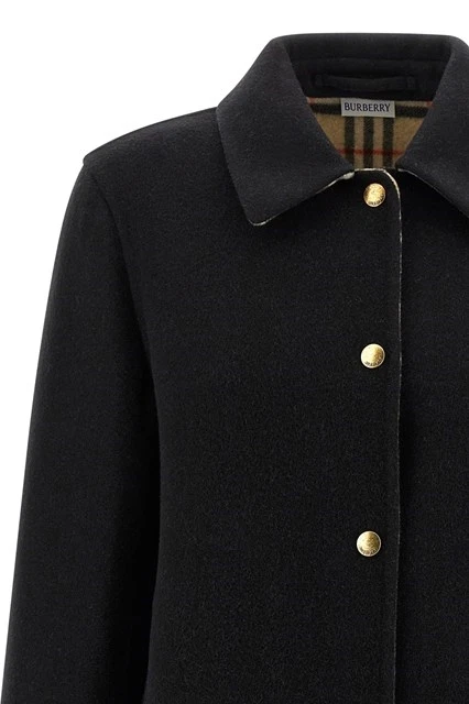BURBERRY Blue Wool Coat New And Authentic, view 2