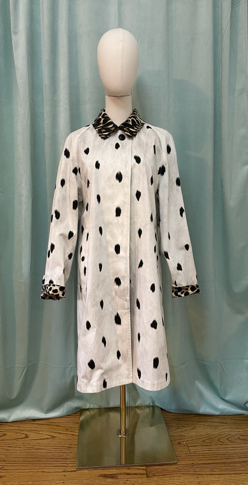 Burberry Carrington Car Coat Animal Print US Size 4 New with Tags