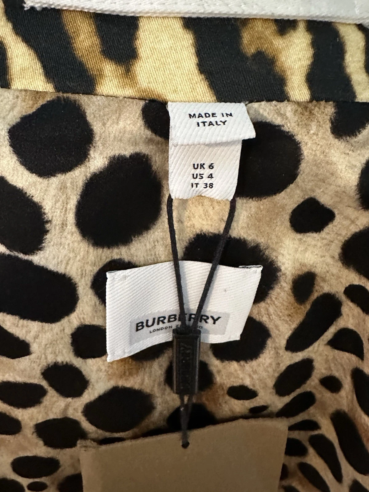 Burberry Carrington Car Coat Animal Print US Size 4 New with Tags, view 6