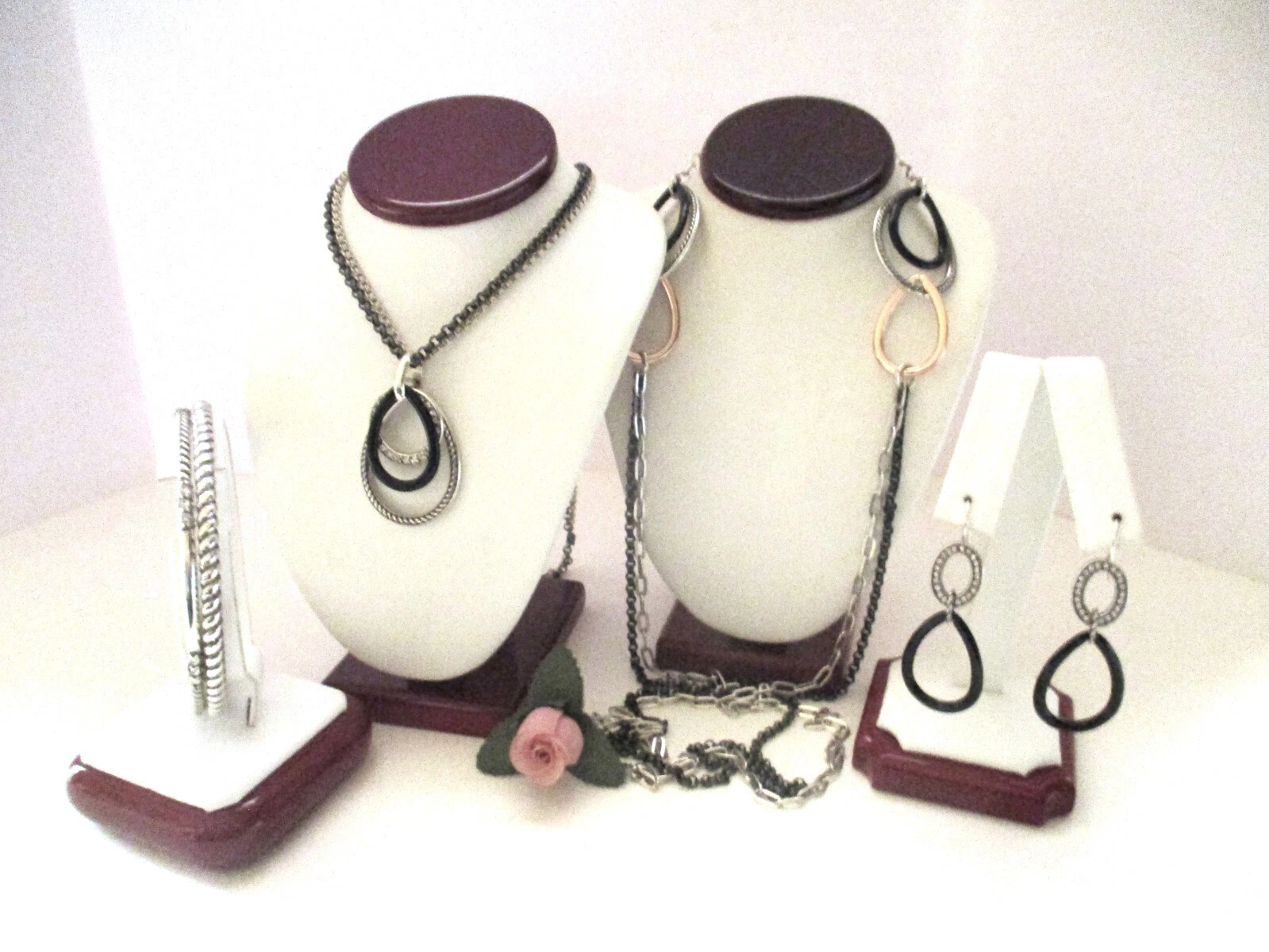 Brighton "NEPTUNE'S RINGS" (2) Necklace-Earring-Bracelet Set ($342) NWT/Pouch