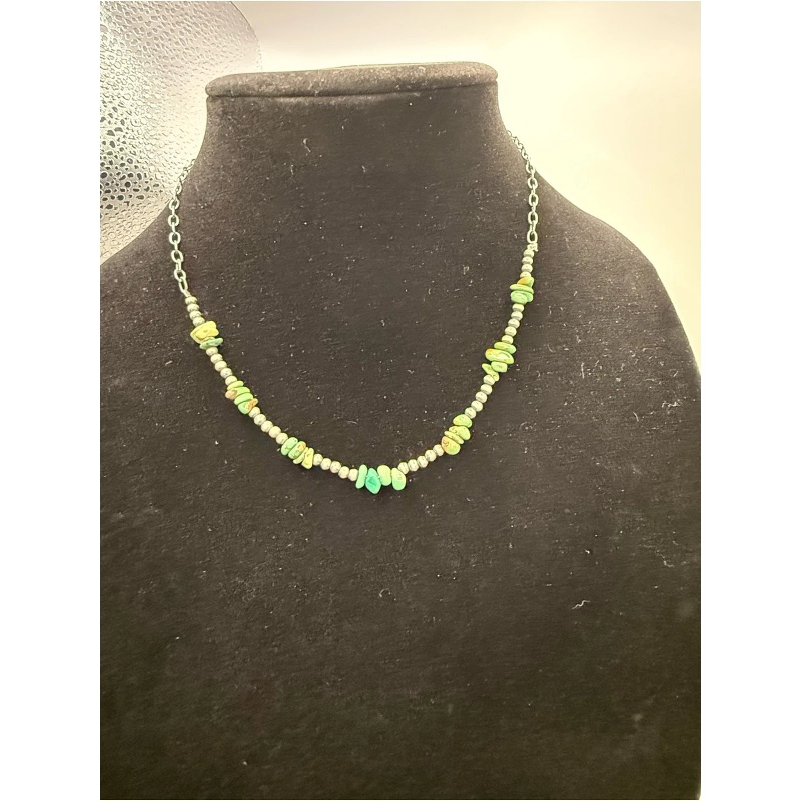 Hespera 4pc Turquoise & Sterling Beads Necklace, Earring, Ring, Bracelet Set, view 3
