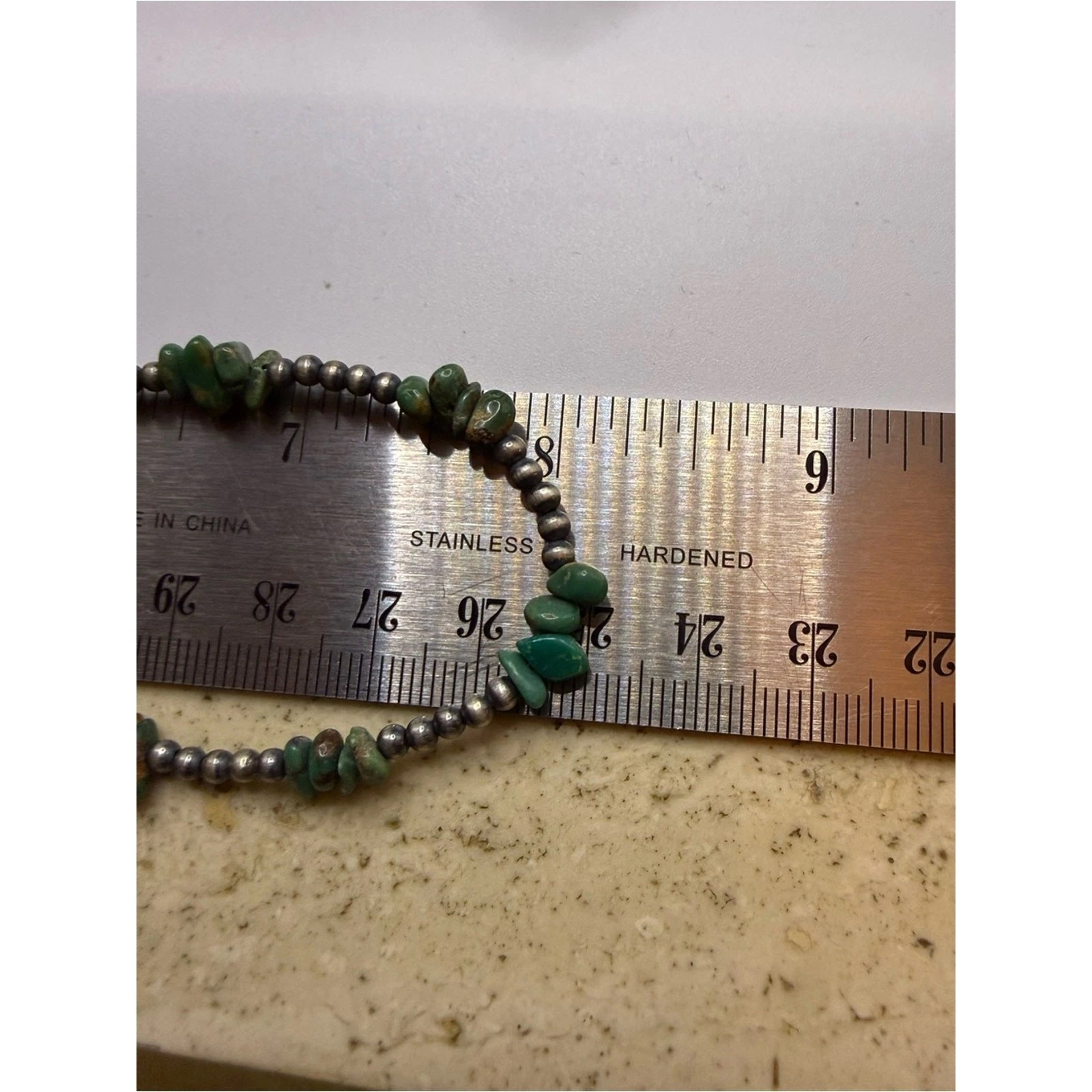 Hespera 4pc Turquoise & Sterling Beads Necklace, Earring, Ring, Bracelet Set, view 5