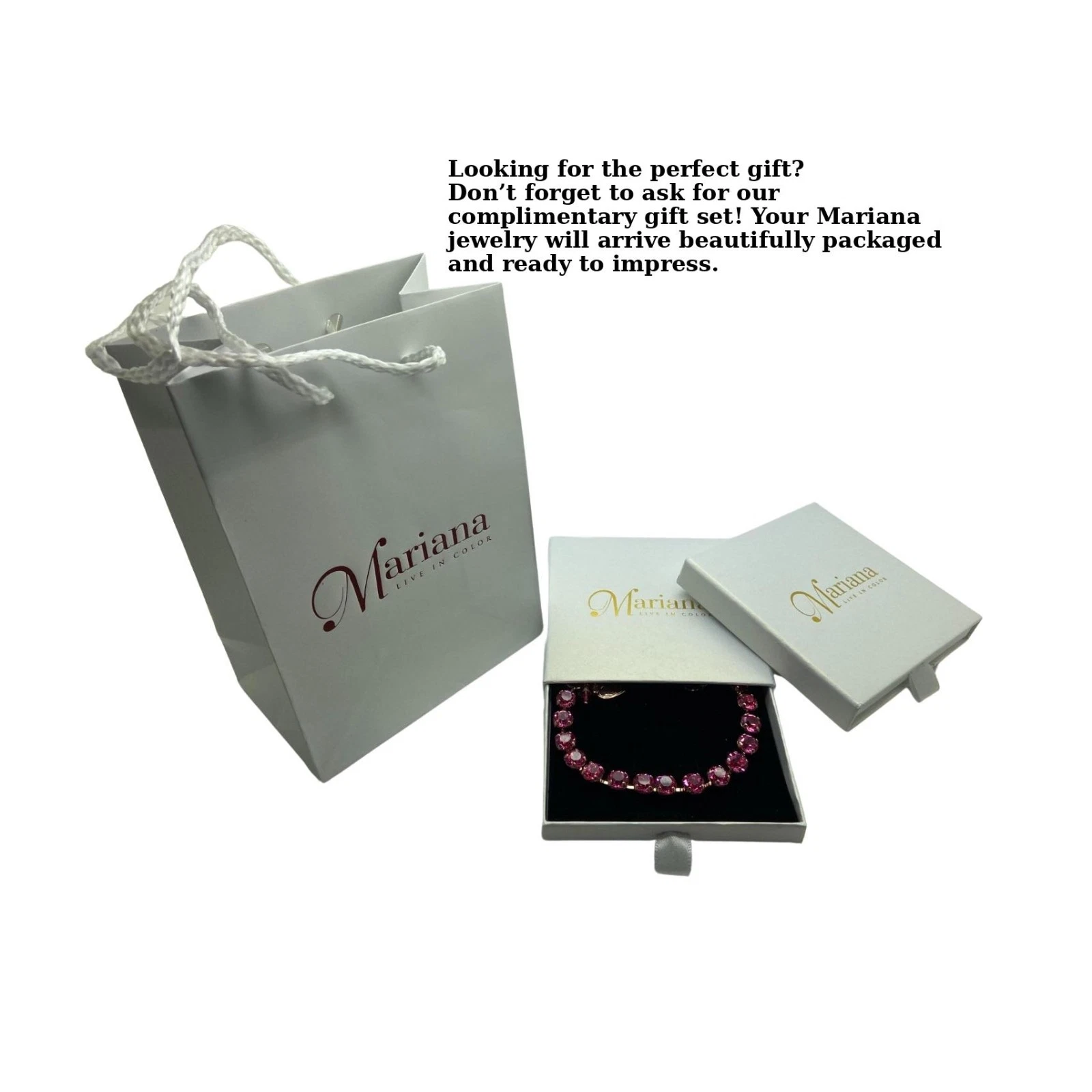 Jewelry Set By Mariana Woman Necklace, Bracelet, Earrings and Ring Rich Swaro..., view 6
