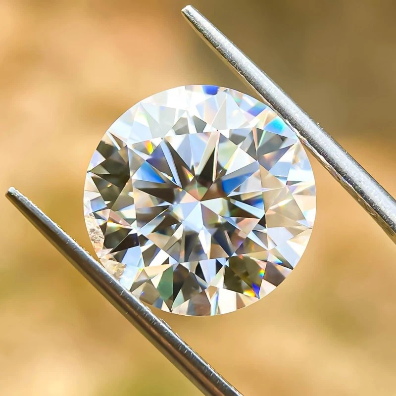 1-10ct Champagne Moissanite Stone A Set of 10 Shape GRA VVS1 for Ring Jewelry, view 19