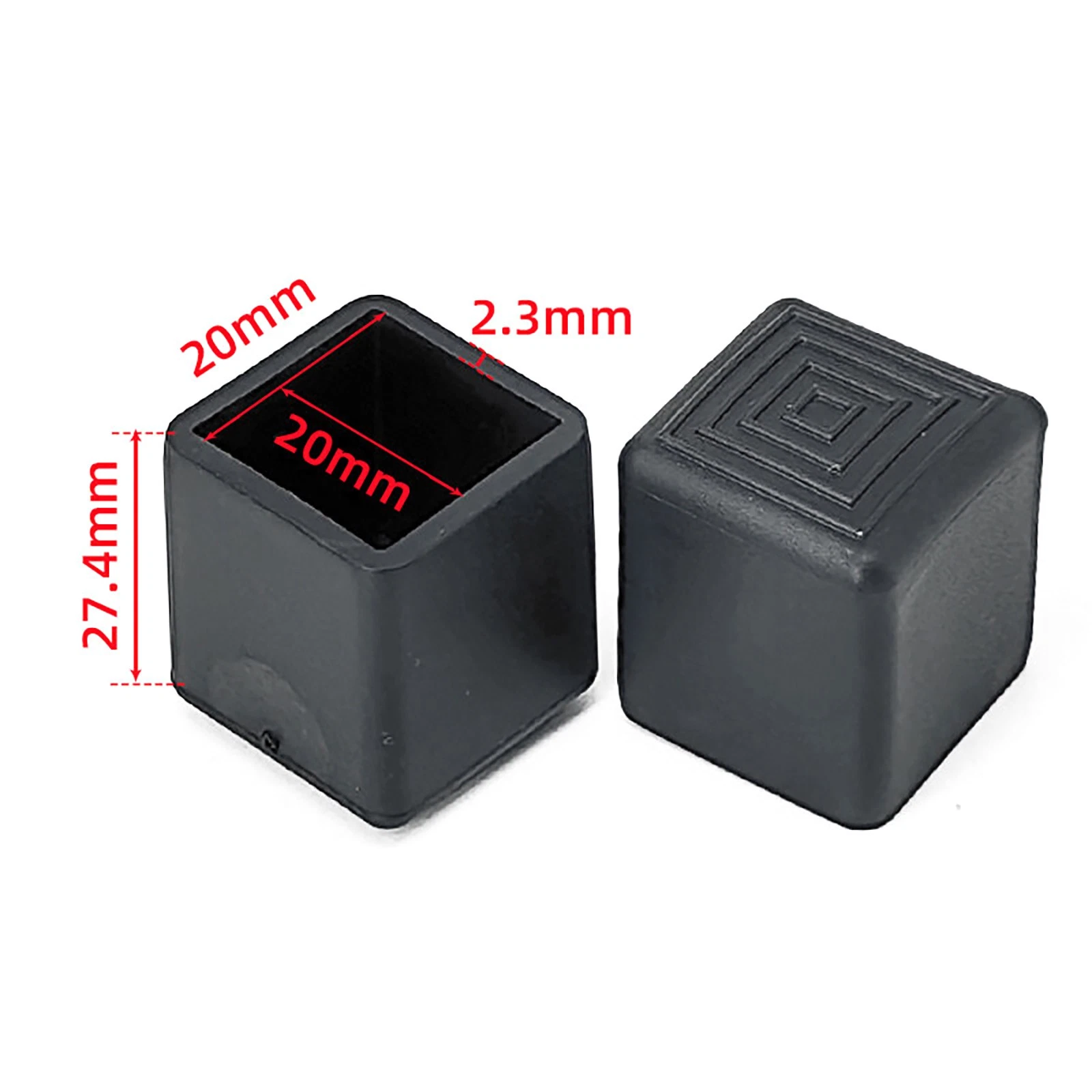 Round Square Rectangular Ferrules Furniture Feet Chair Leg Caps Bungs Rubber, view 11