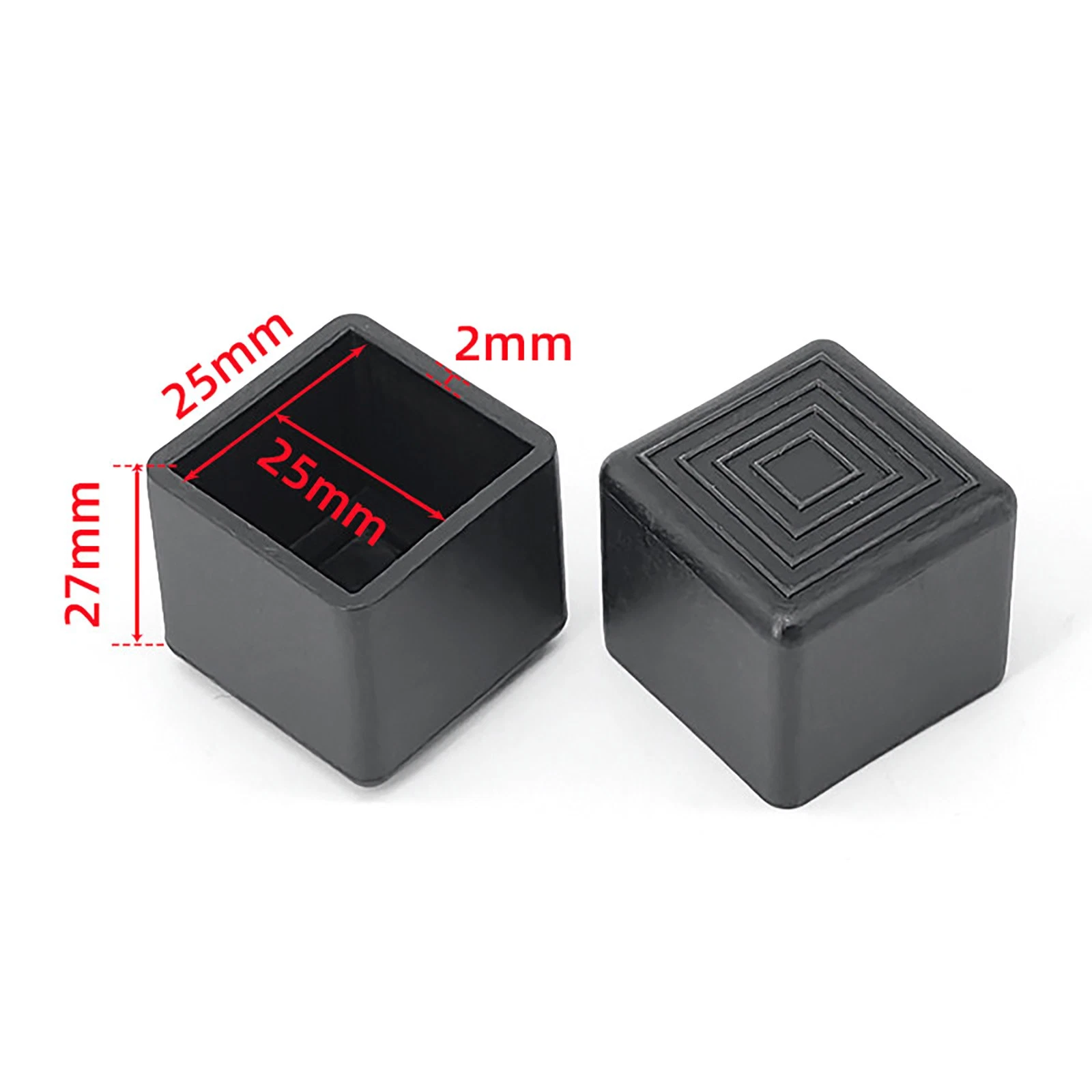 Round Square Rectangular Ferrules Furniture Feet Chair Leg Caps Bungs Rubber, view 12