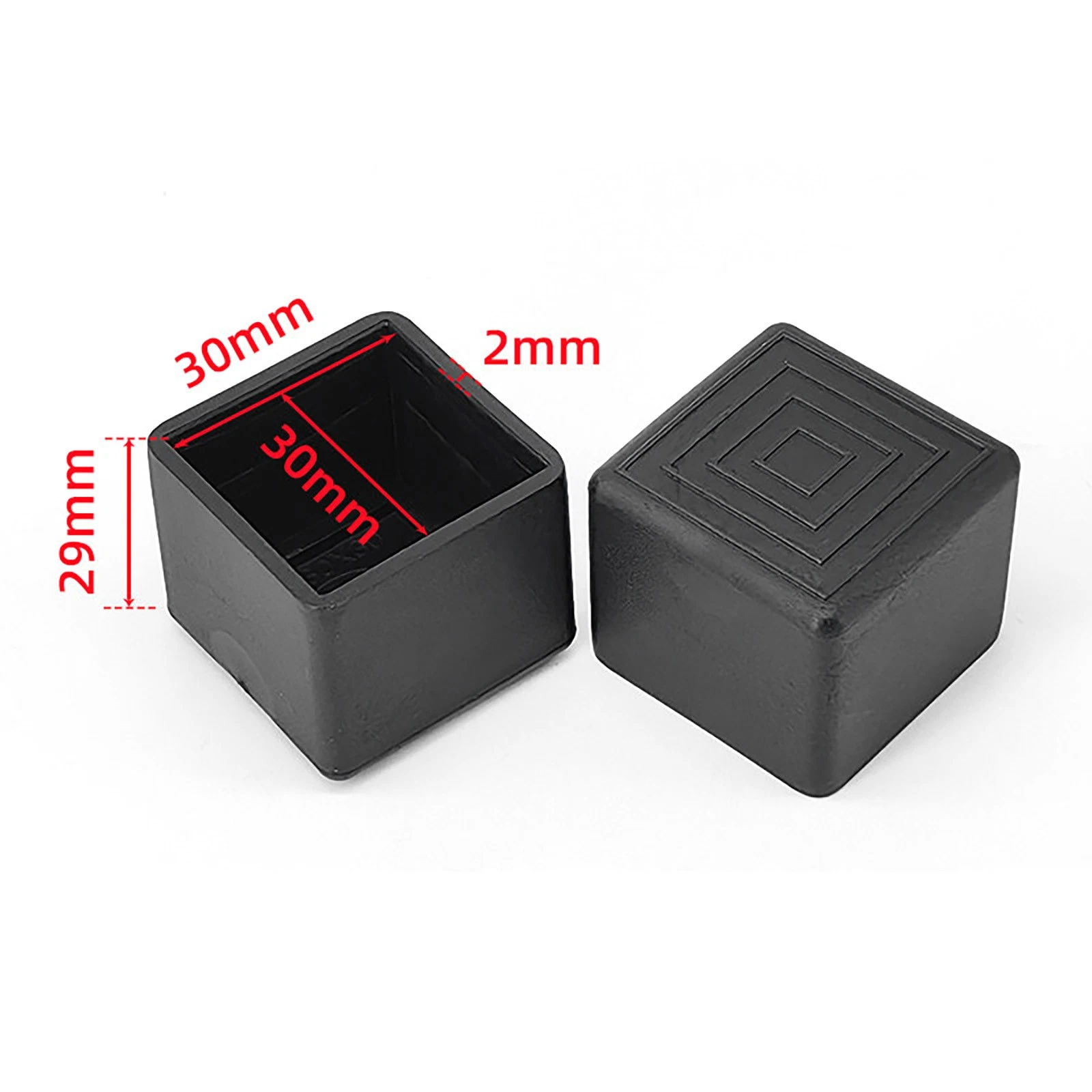 Round Square Rectangular Ferrules Furniture Feet Chair Leg Caps Bungs Rubber, view 13