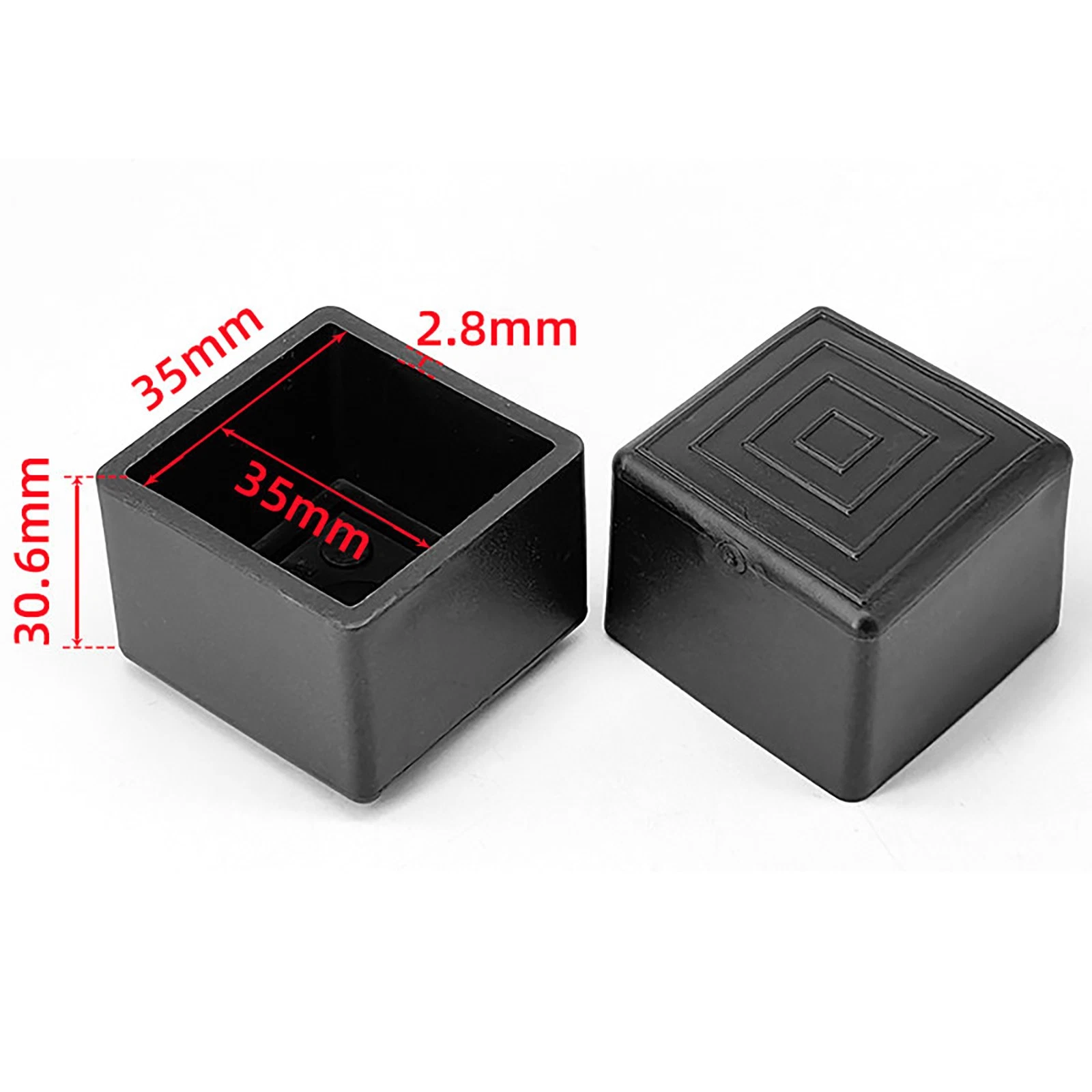 Round Square Rectangular Ferrules Furniture Feet Chair Leg Caps Bungs Rubber, view 14