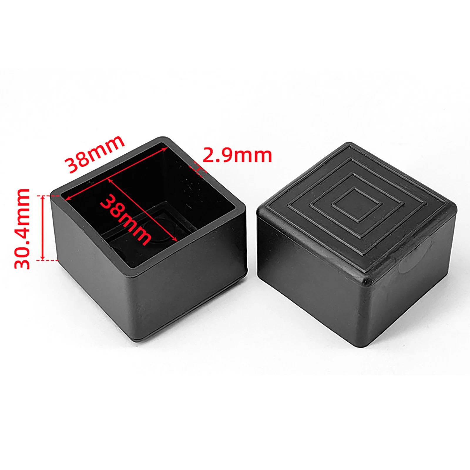 Round Square Rectangular Ferrules Furniture Feet Chair Leg Caps Bungs Rubber, view 15