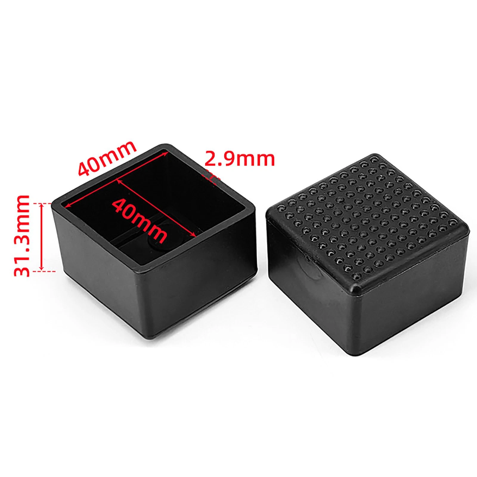 Round Square Rectangular Ferrules Furniture Feet Chair Leg Caps Bungs Rubber, view 16