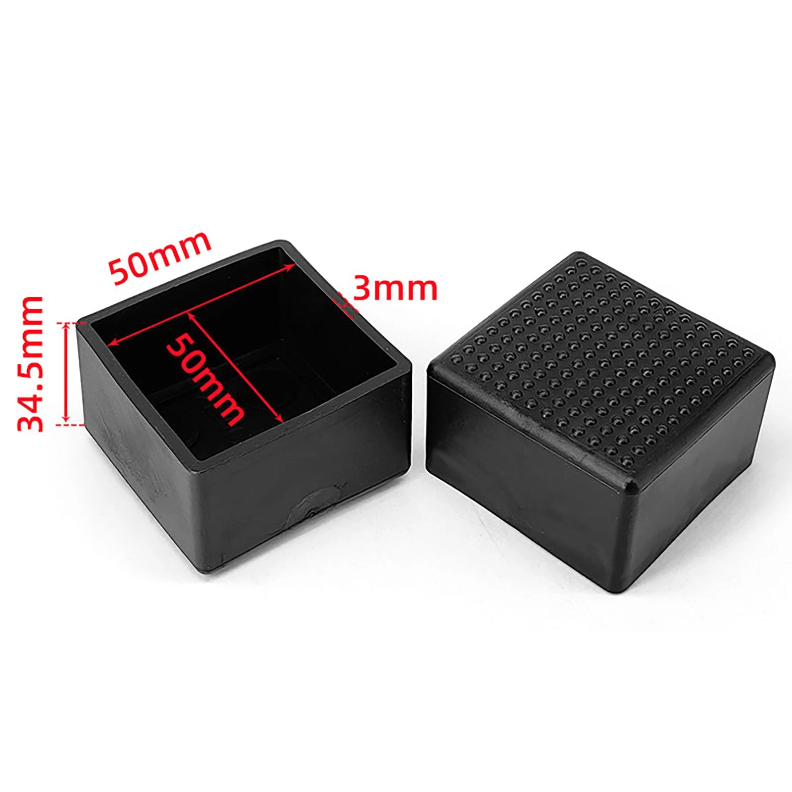 Round Square Rectangular Ferrules Furniture Feet Chair Leg Caps Bungs Rubber, view 17