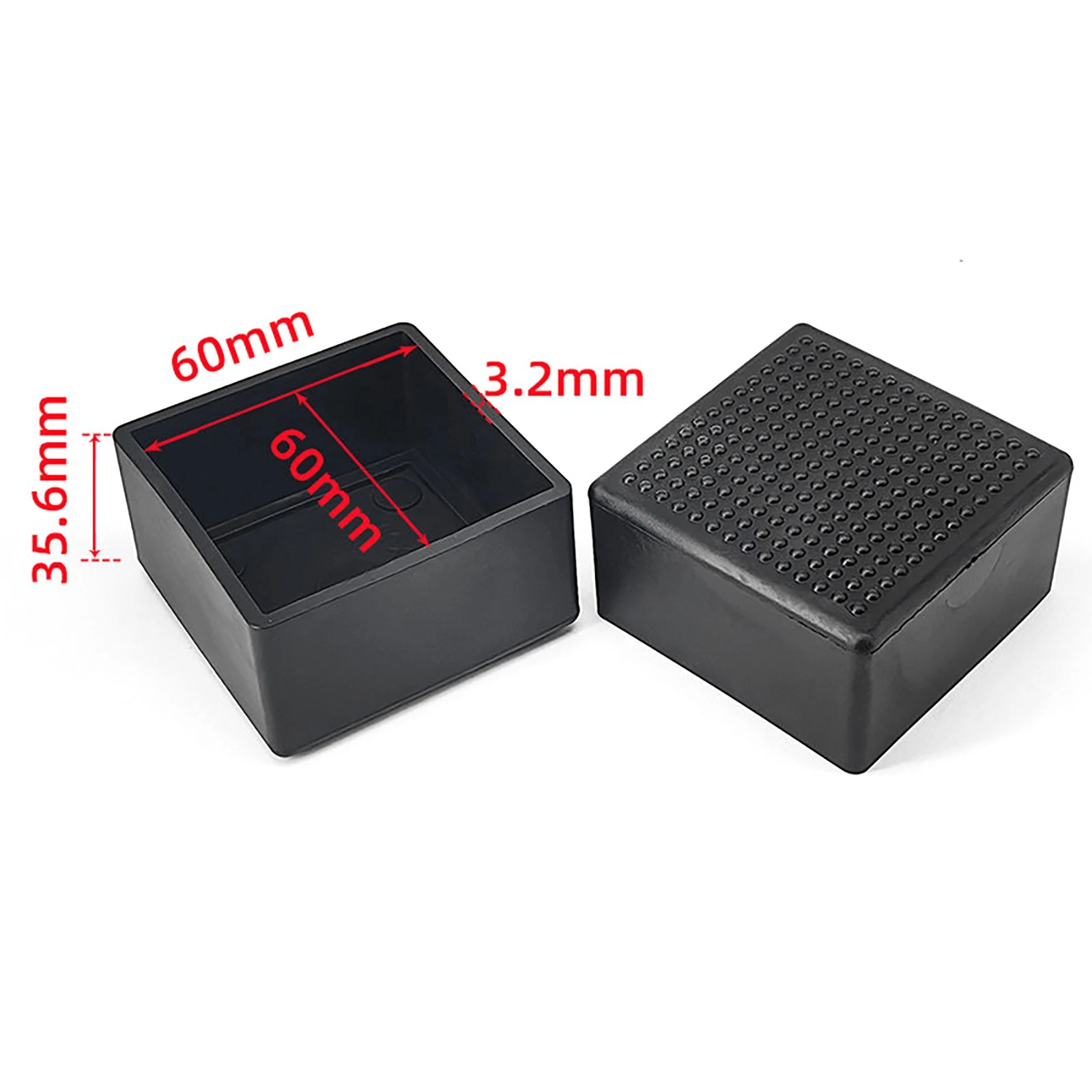 Round Square Rectangular Ferrules Furniture Feet Chair Leg Caps Bungs Rubber, view 18