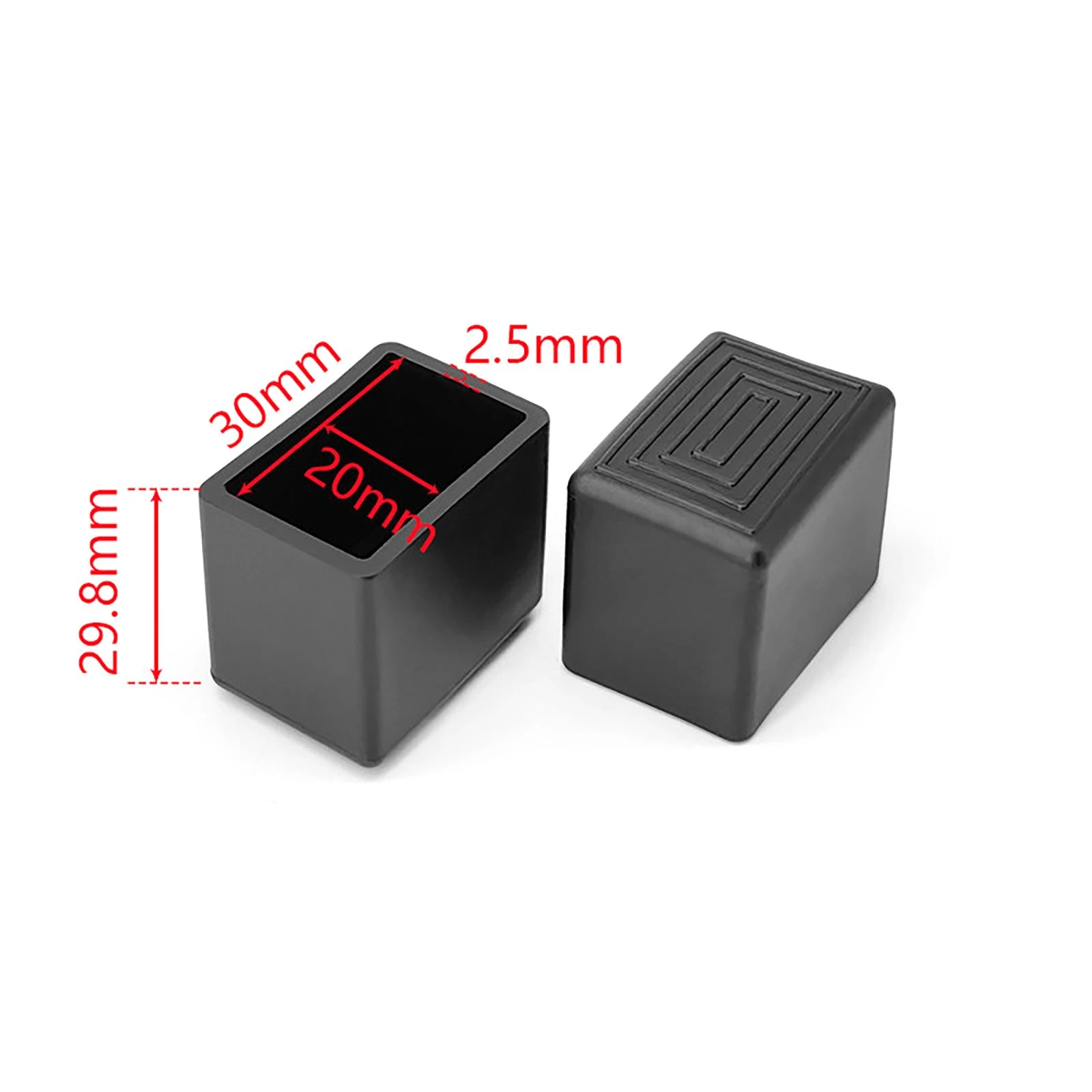 Round Square Rectangular Ferrules Furniture Feet Chair Leg Caps Bungs Rubber, view 24