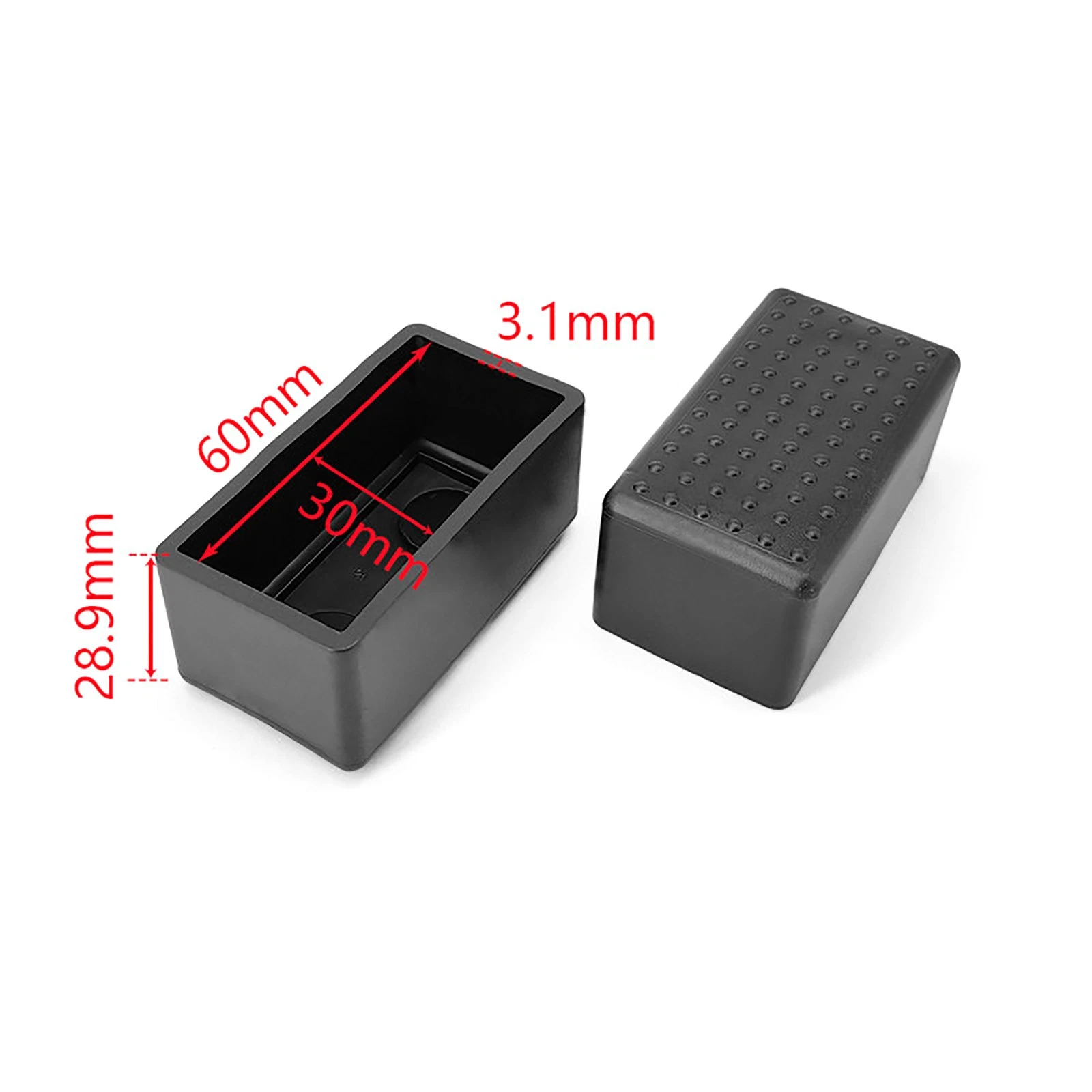Round Square Rectangular Ferrules Furniture Feet Chair Leg Caps Bungs Rubber, view 28