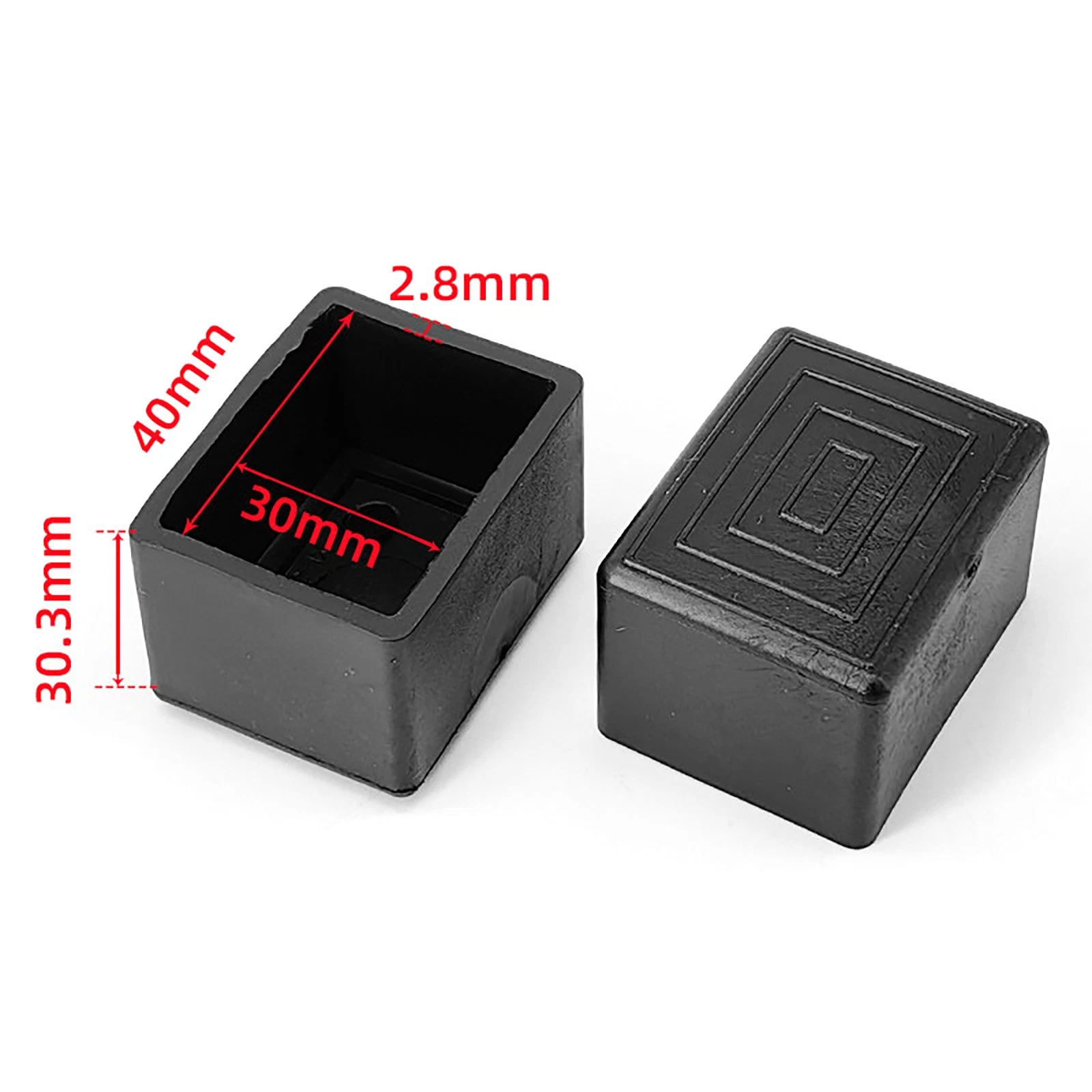Round Square Rectangular Ferrules Furniture Feet Chair Leg Caps Bungs Rubber, view 29