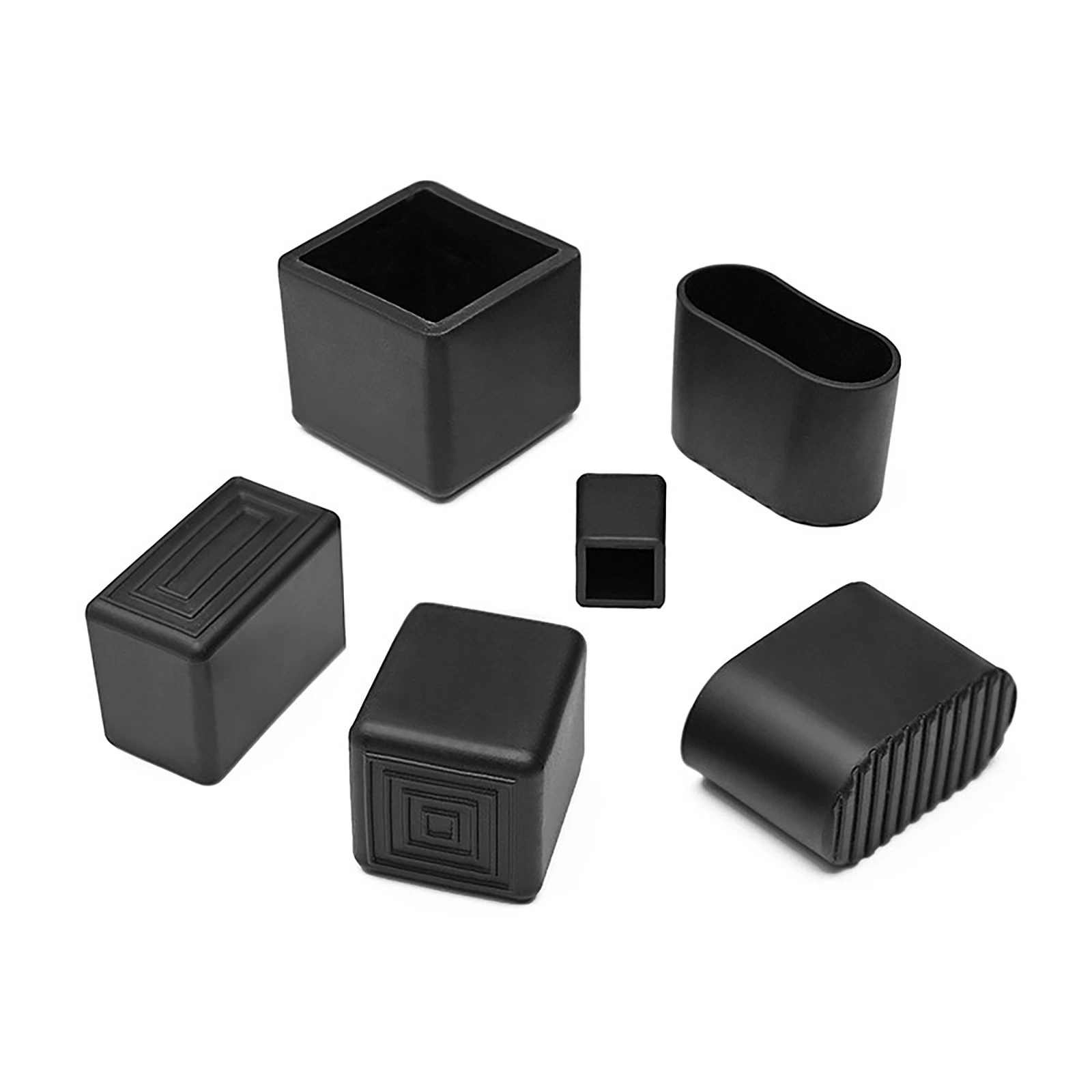 Round Square Rectangular Ferrules Furniture Feet Chair Leg Caps Bungs Rubber, view 3
