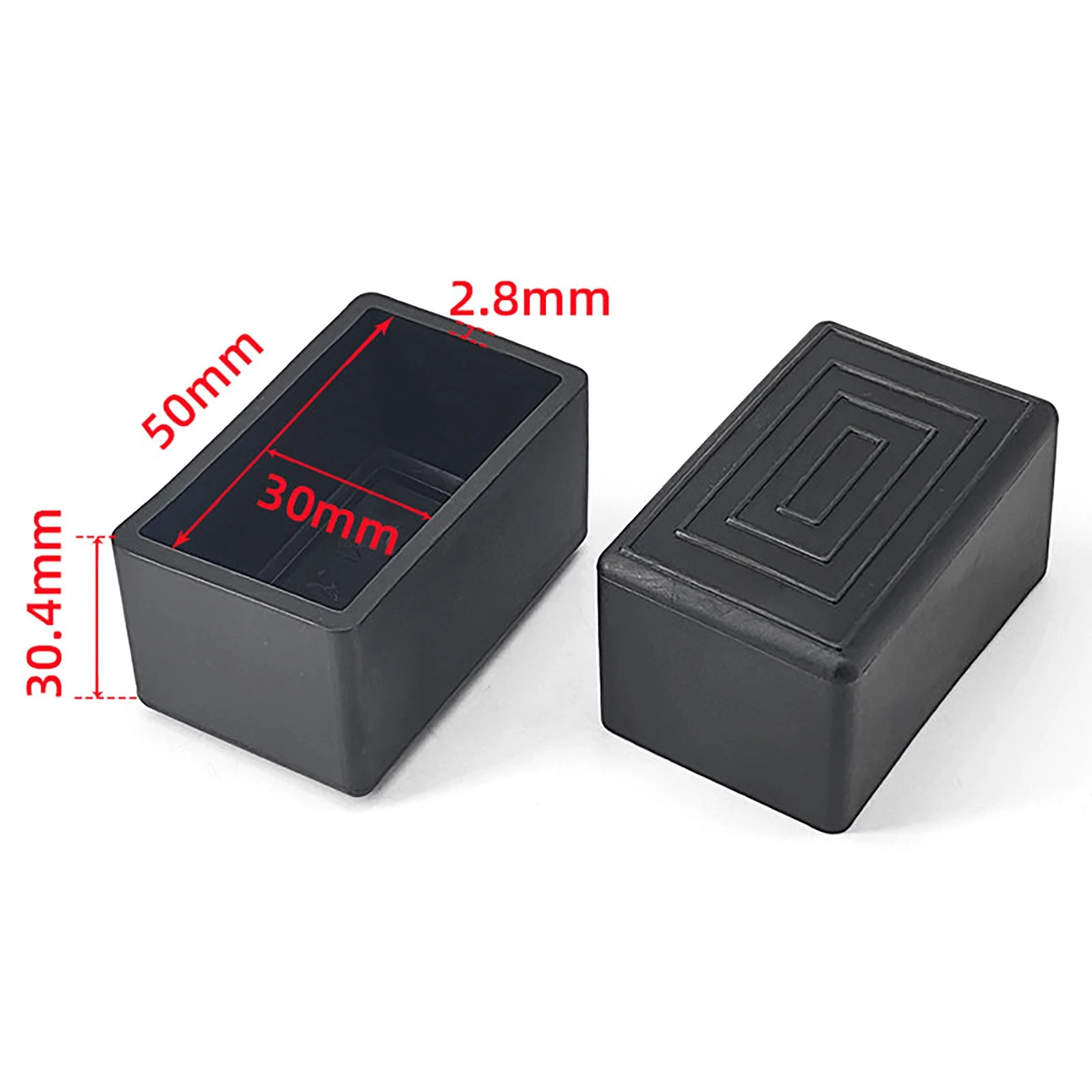 Round Square Rectangular Ferrules Furniture Feet Chair Leg Caps Bungs Rubber, view 30