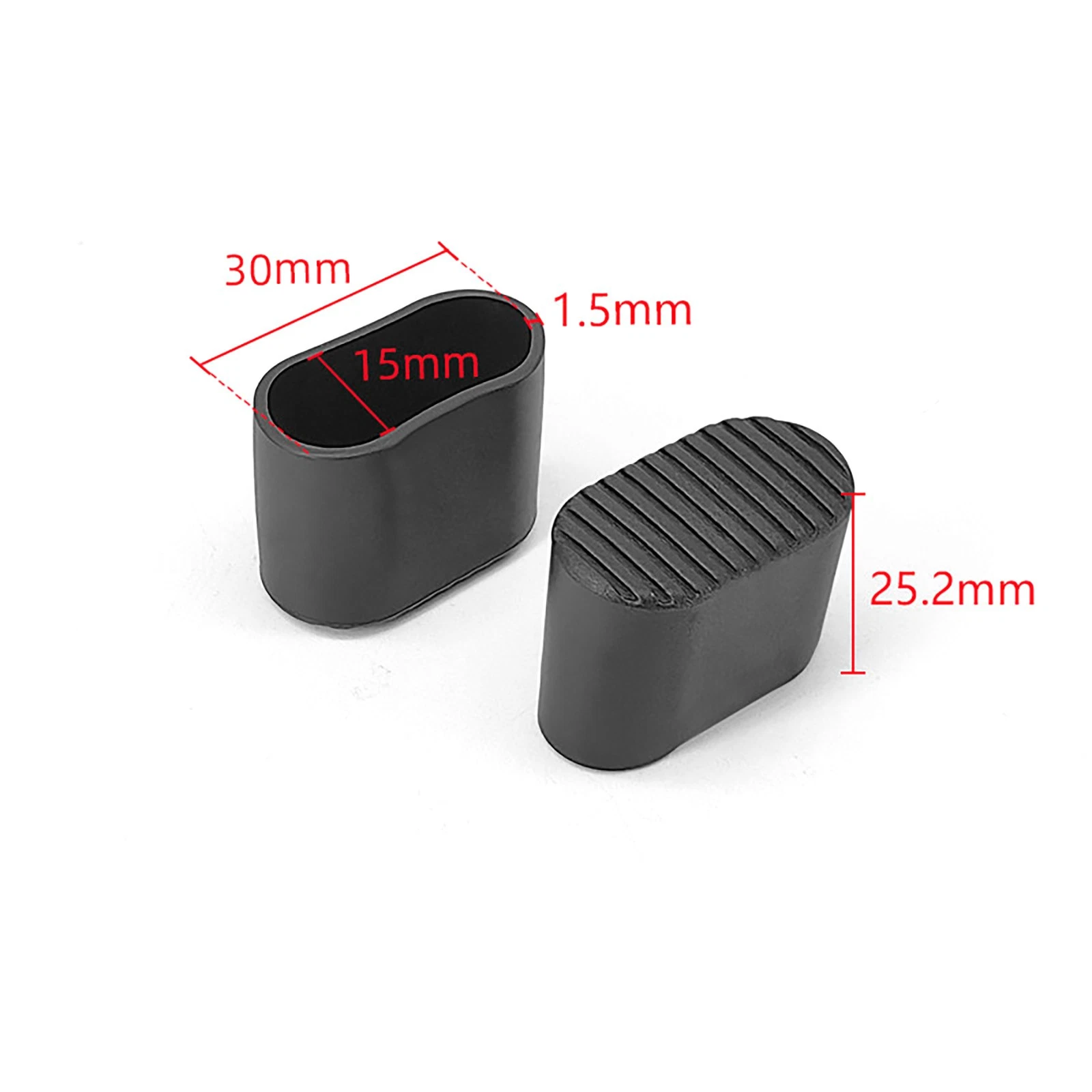 Round Square Rectangular Ferrules Furniture Feet Chair Leg Caps Bungs Rubber, view 5
