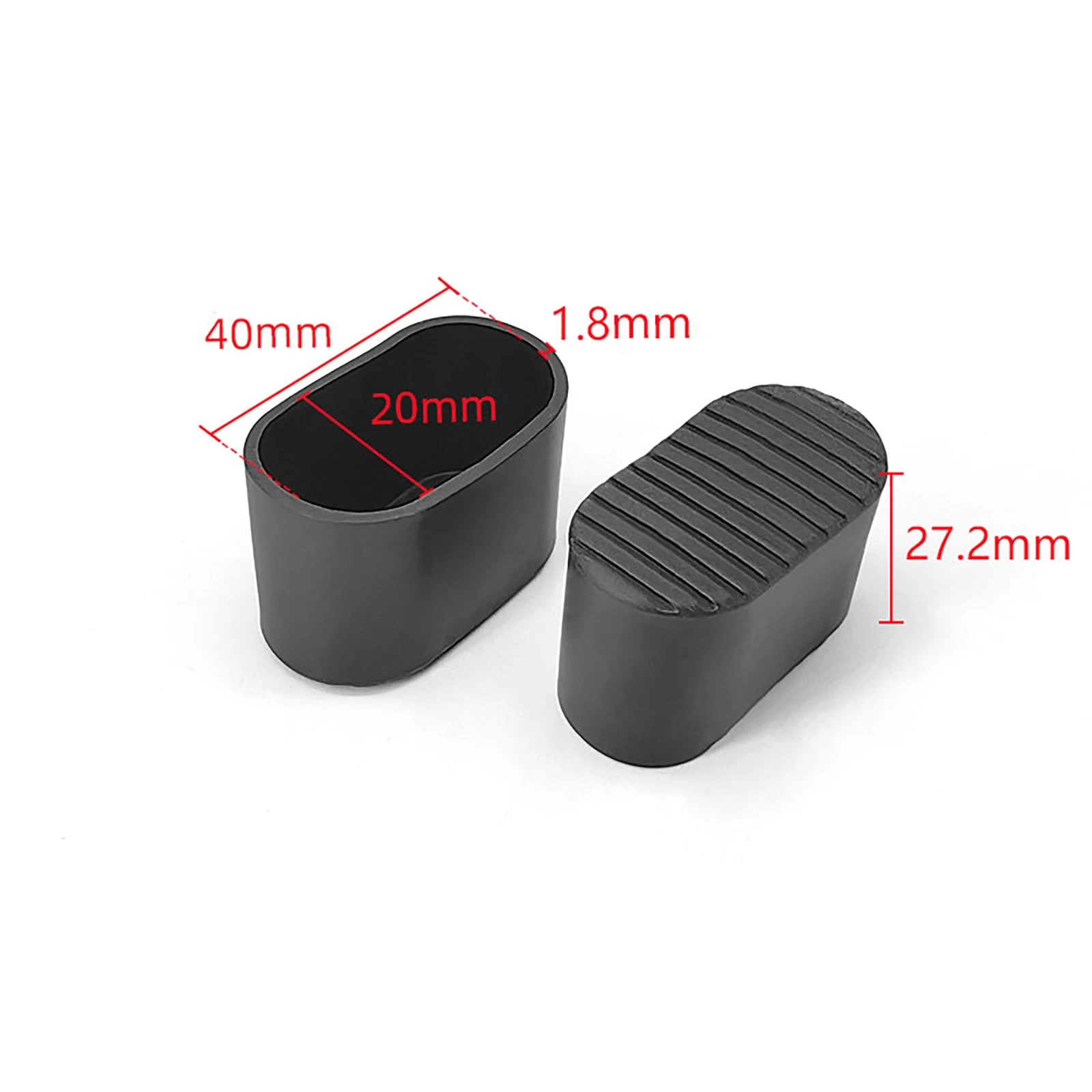 Round Square Rectangular Ferrules Furniture Feet Chair Leg Caps Bungs Rubber, view 7