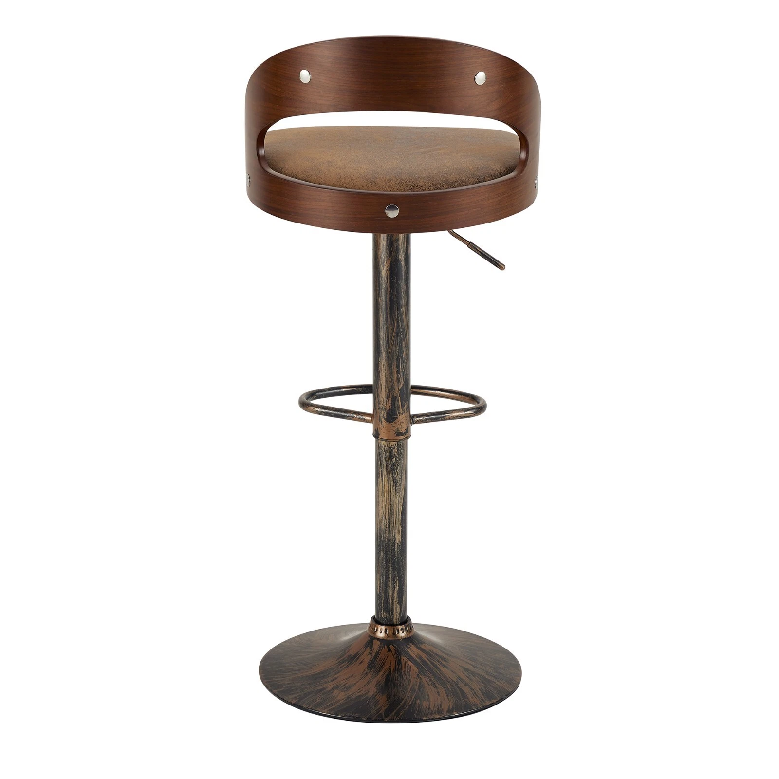 Set of 2 Adjustable Swivel Bar Stools PU Leather Counter Height Stools, view 16