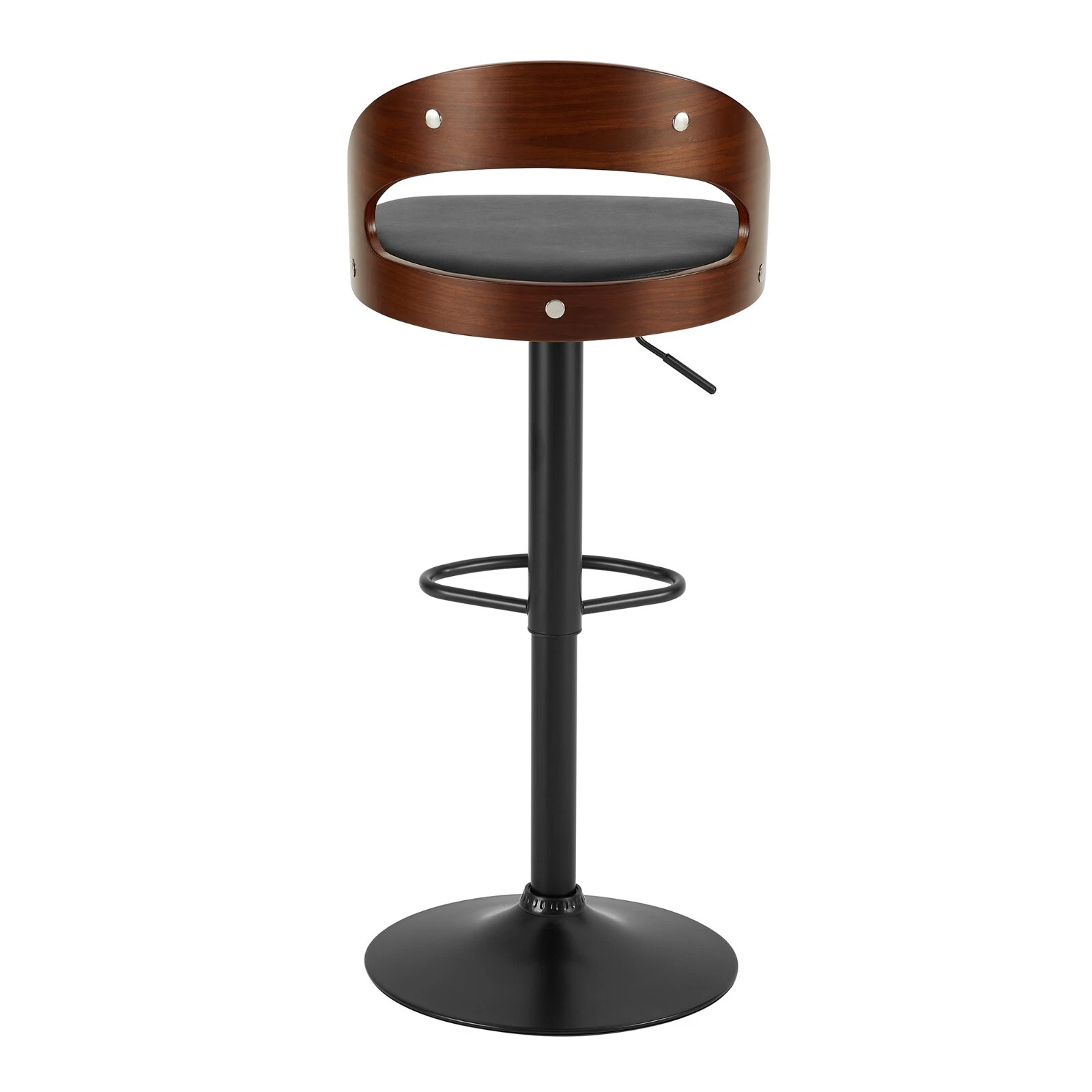 Set of 2 Adjustable Swivel Bar Stools PU Leather Counter Height Stools, view 28