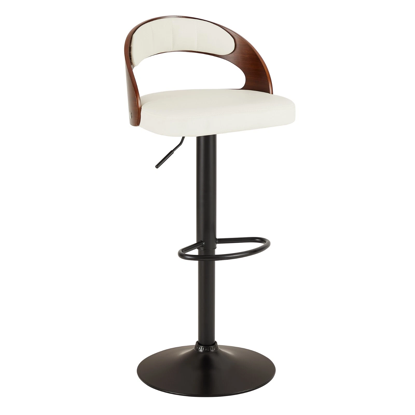 Set of 2 Adjustable Swivel Bar Stools PU Leather Counter Height Stools, view 38
