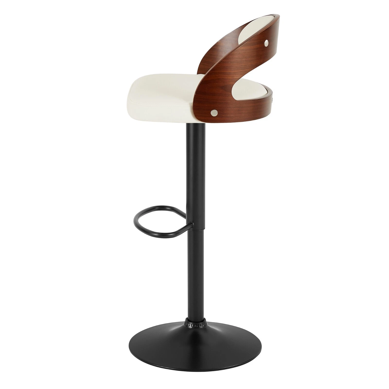 Set of 2 Adjustable Swivel Bar Stools PU Leather Counter Height Stools, view 39