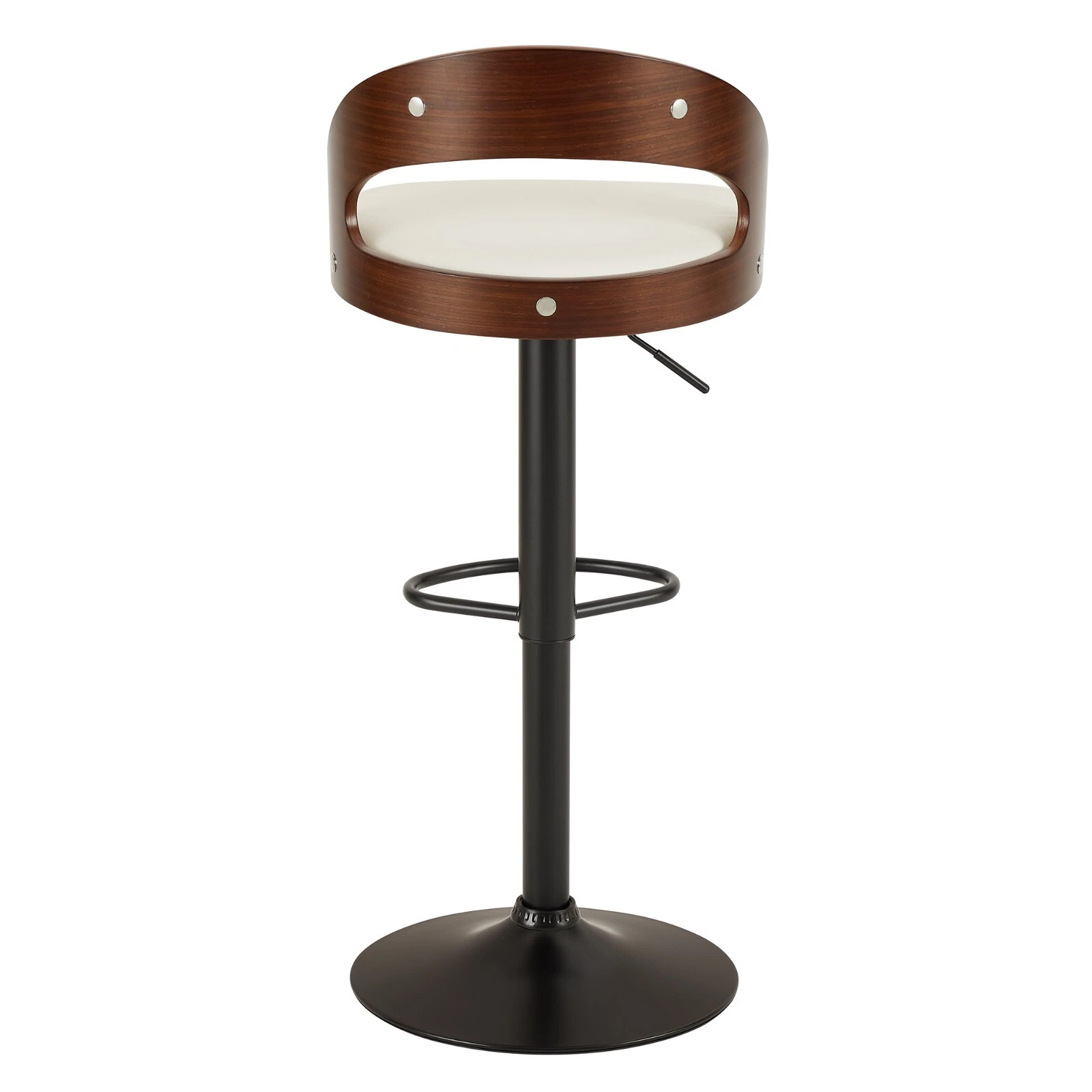 Set of 2 Adjustable Swivel Bar Stools PU Leather Counter Height Stools, view 40