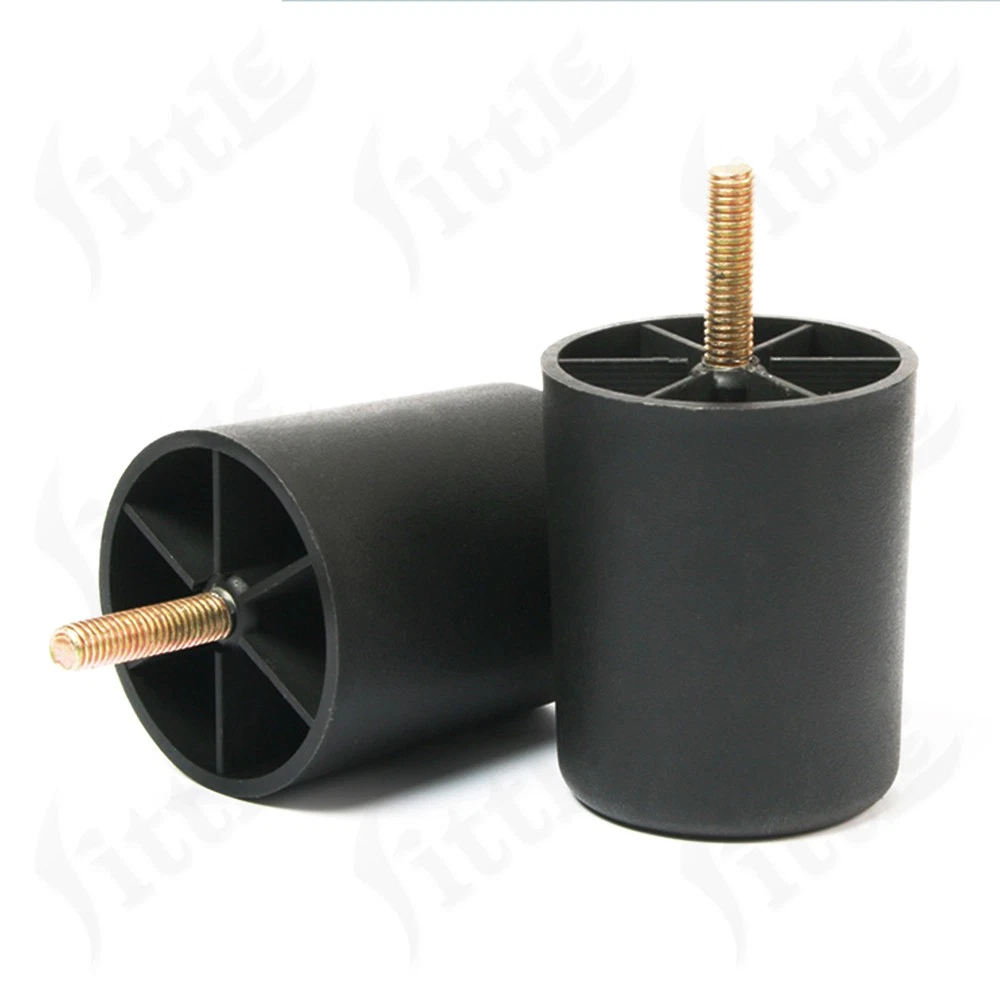 Black Plastic Screw In Furniture Feet Glide Divan Bed Base Legs Sofa Chair Feet, view 11