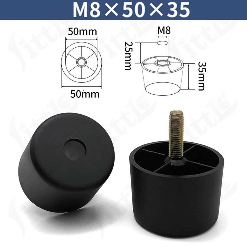 Black Plastic Screw In Furniture Feet Glide Divan Bed Base Legs Sofa Chair Feet, view 14