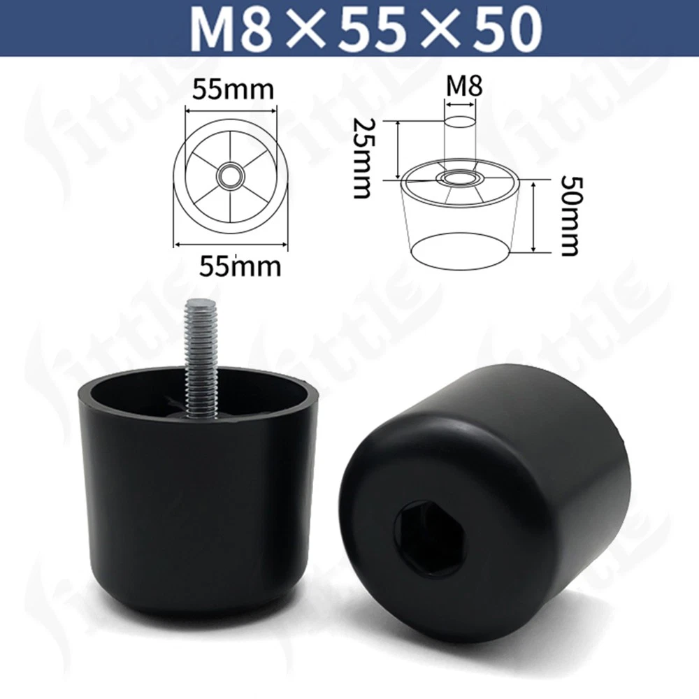 Black Plastic Screw In Furniture Feet Glide Divan Bed Base Legs Sofa Chair Feet, view 15