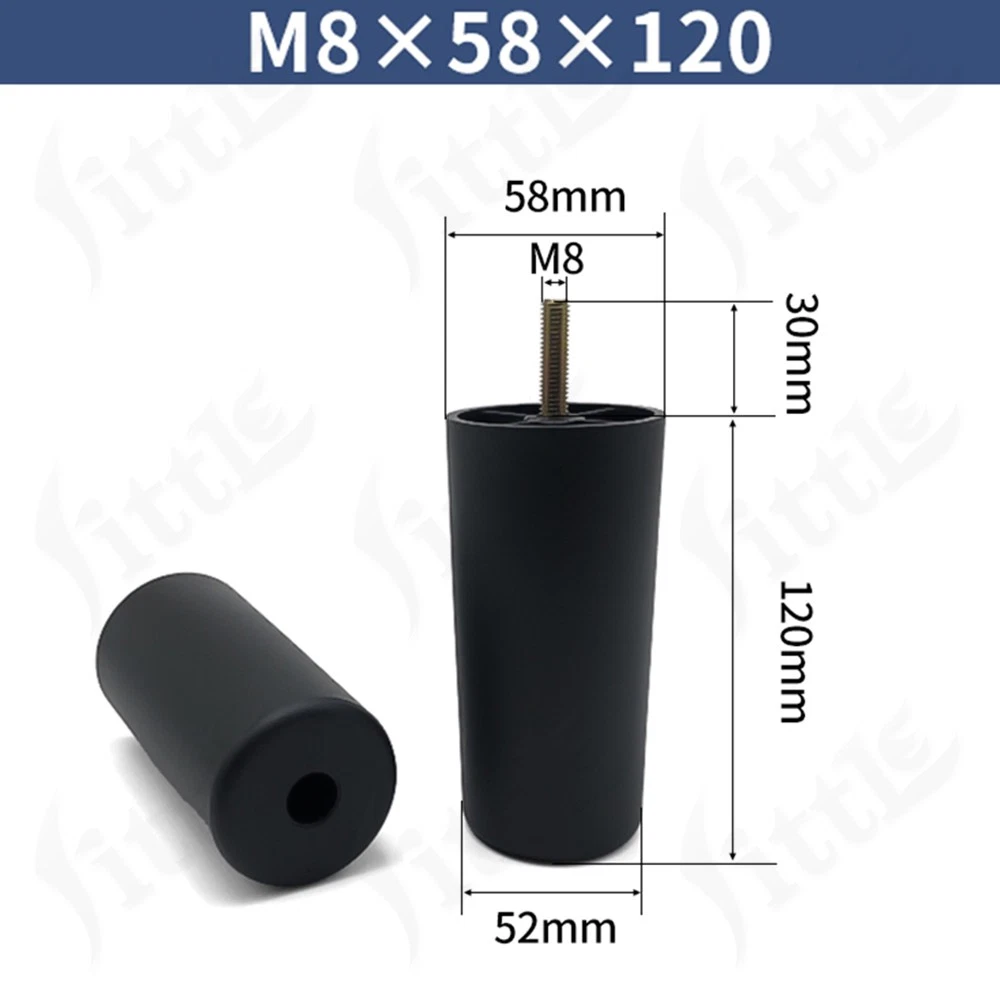 Black Plastic Screw In Furniture Feet Glide Divan Bed Base Legs Sofa Chair Feet, view 24