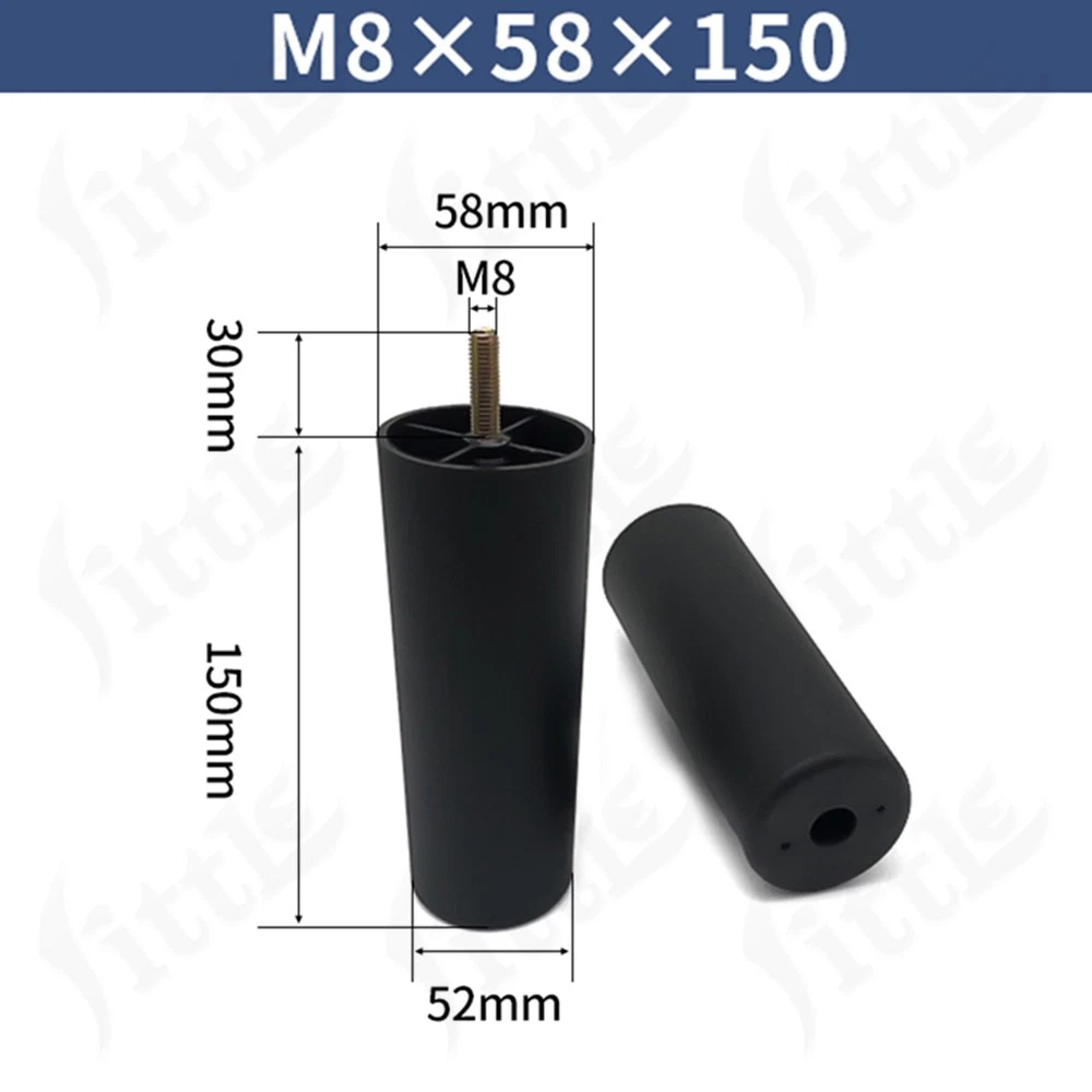 Black Plastic Screw In Furniture Feet Glide Divan Bed Base Legs Sofa Chair Feet, view 25
