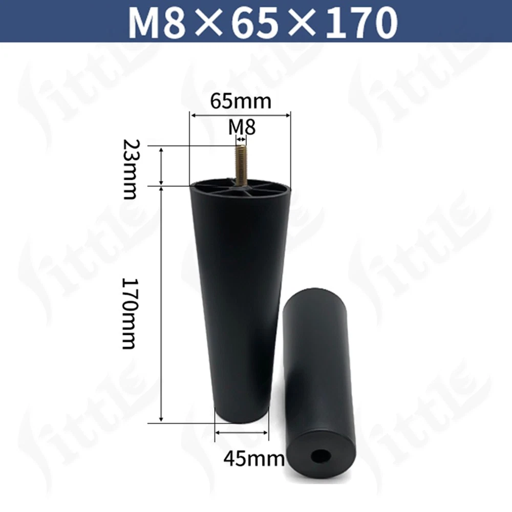 Black Plastic Screw In Furniture Feet Glide Divan Bed Base Legs Sofa Chair Feet, view 28