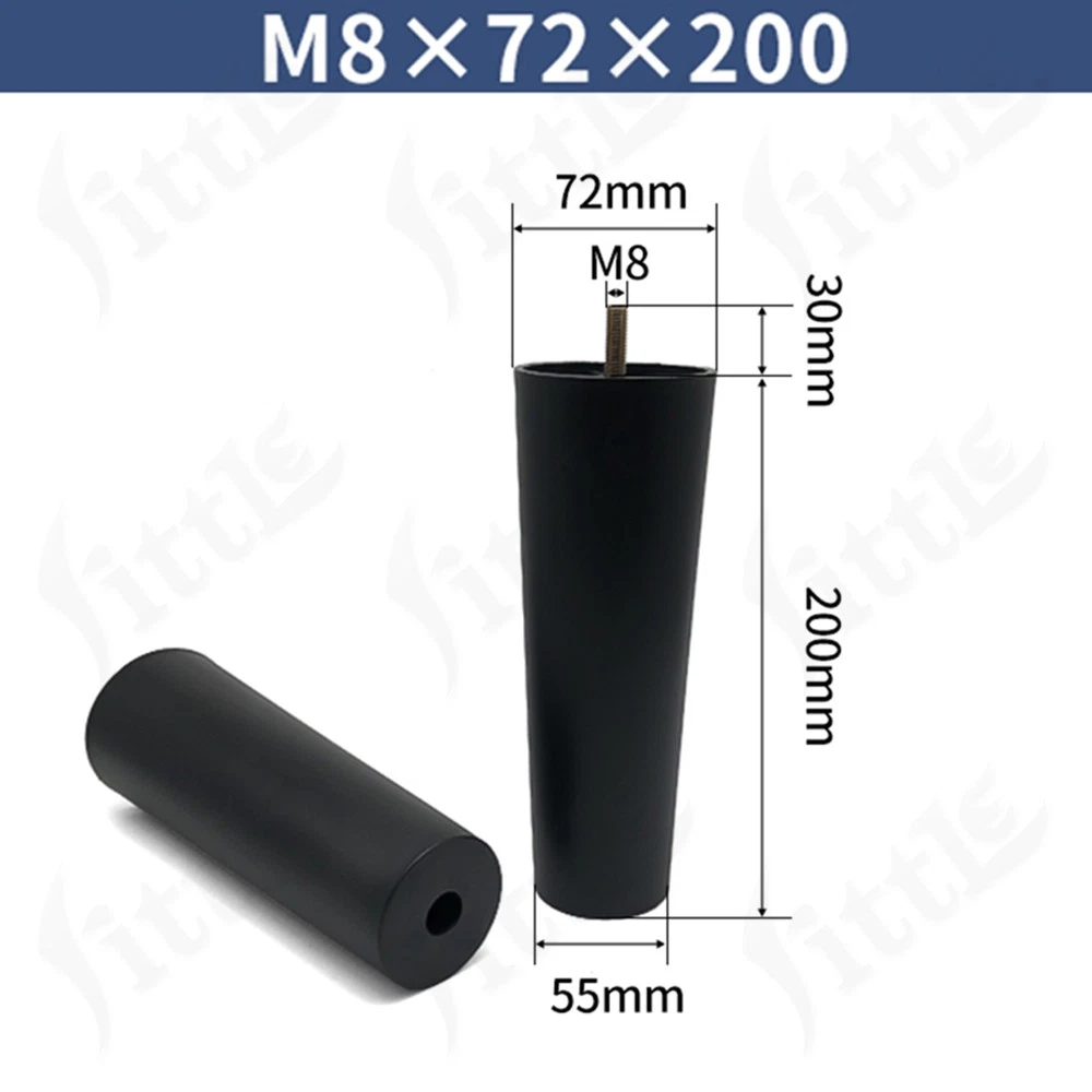 Black Plastic Screw In Furniture Feet Glide Divan Bed Base Legs Sofa Chair Feet, view 32
