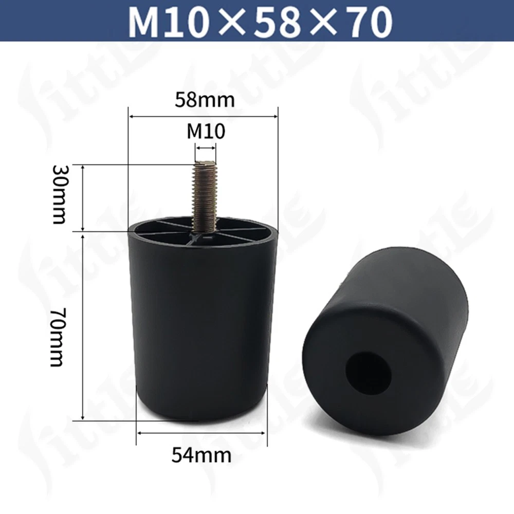 Black Plastic Screw In Furniture Feet Glide Divan Bed Base Legs Sofa Chair Feet, view 38