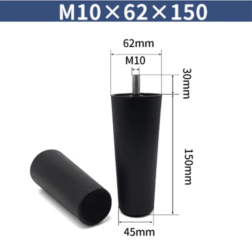 Black Plastic Screw In Furniture Feet Glide Divan Bed Base Legs Sofa Chair Feet, view 41