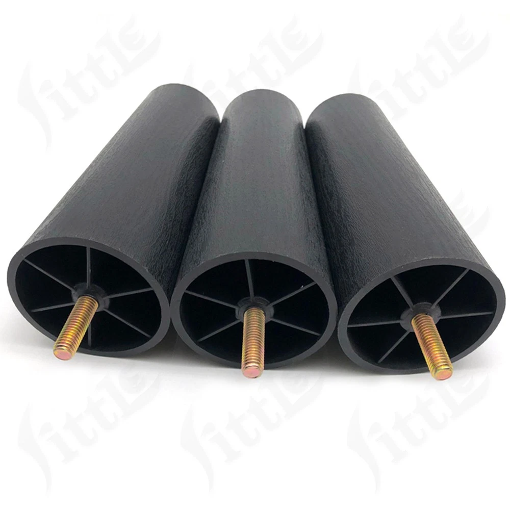 Black Plastic Screw In Furniture Feet Glide Divan Bed Base Legs Sofa Chair Feet, view 9