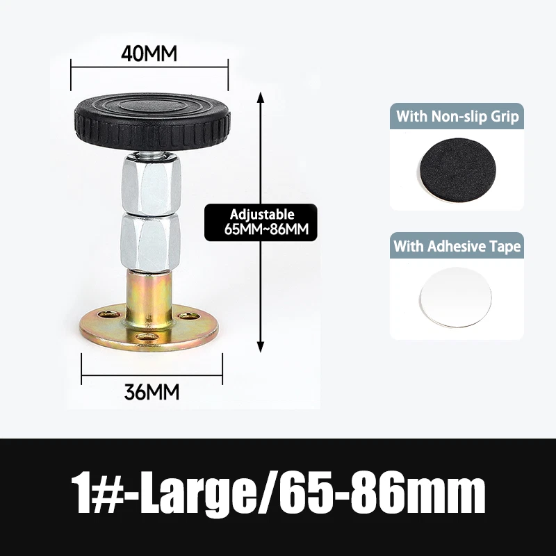 No-Drill Adjustable Metal Furniture Leg Risers Anti-Slip for Desk/Table/Bed, view 13