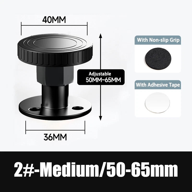 No-Drill Adjustable Metal Furniture Leg Risers Anti-Slip for Desk/Table/Bed, view 16