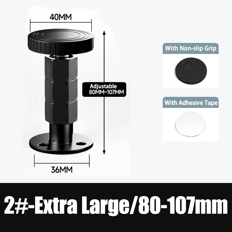 No-Drill Adjustable Metal Furniture Leg Risers Anti-Slip for Desk/Table/Bed, view 18