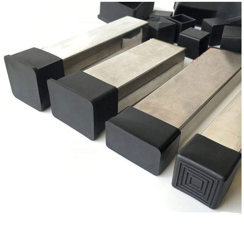 Square Rubber Chair Ferrules AntiScratch Floor Protector Table Feet Leg Cap End, view 4