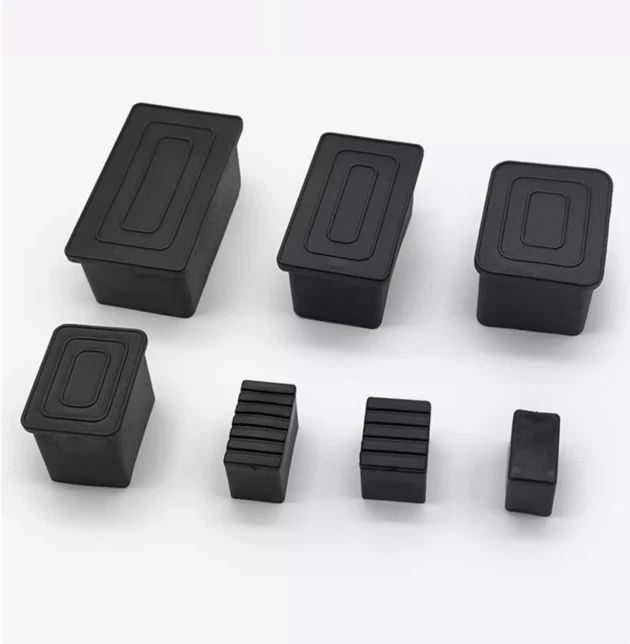 Square Rubber Chair Ferrules AntiScratch Floor Protector Table Feet Leg Cap End, view 5
