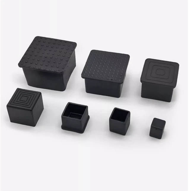 Square Rubber Chair Ferrules AntiScratch Floor Protector Table Feet Leg Cap End, view 6