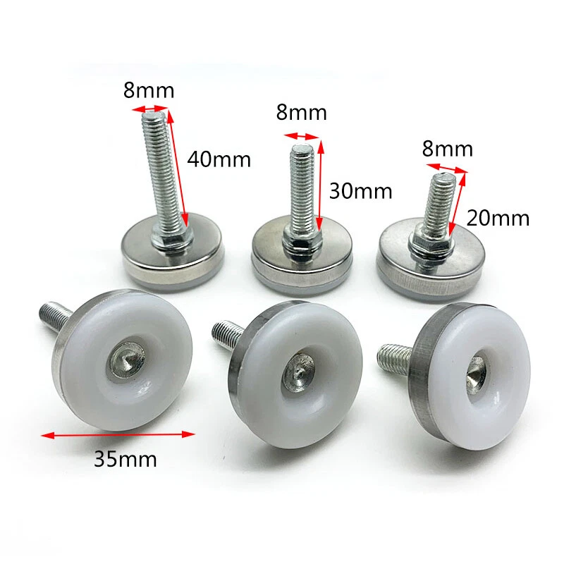 Adjustable Leveling Furniture Feet M6 M8 Screws Stainless Steel Leveling Foot